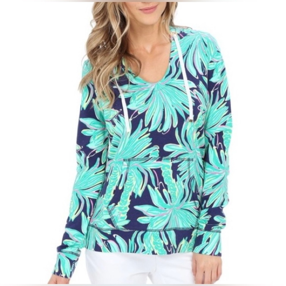 Lilly Pulitzer Wheaton Hoodie-Tiger Palm